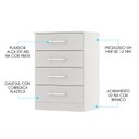 Ver imagem 3 de Mesa de Cabeceira 4 Gavetas 55,5cm Soft Soluzione Móveis