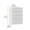 Ver imagem 2 de Mesa de Cabeceira 4 Gavetas 55,5cm Soft Soluzione Móveis