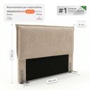 Ver imagem 4 de Cabeceira para Cama Box Casal Padrão Virella 140cm Moderna com Frame Bouclê Bege - Desk Design