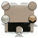 Ver imagem 3 de Cabeceira para Cama Box Casal Padrão Virella 140cm Moderna com Frame Bouclê Bege - Desk Design