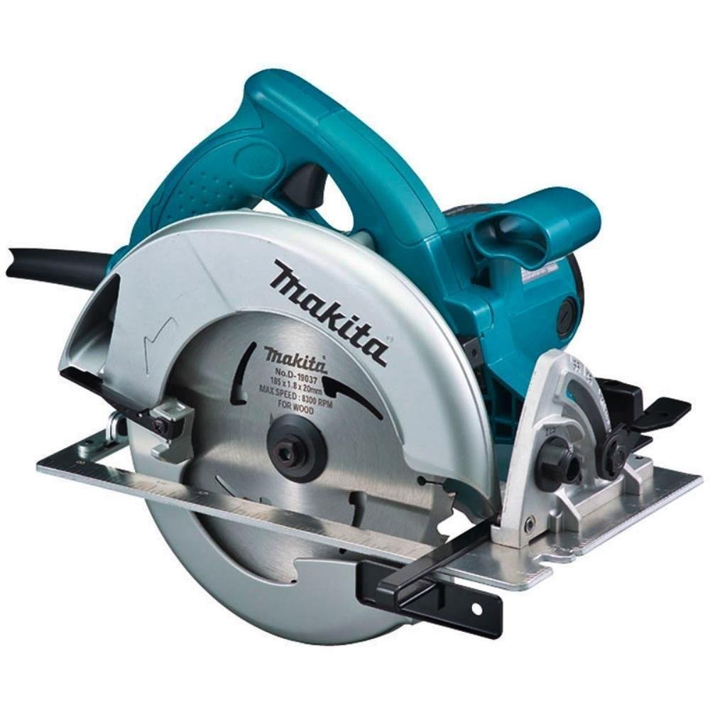 Serra Circular 185mm 7 1/4'' 1800w 5800 Rpm Madeira com Lamina Tct Chave e Guia 5007n 220v Makita