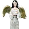 Estatueta Anjo Pombinha Branca Enfeite em Resina Natal 38cm - 5