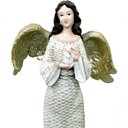 Ver imagem 5 de Estatueta Anjo Pombinha Branca Enfeite em Resina Natal 38cm