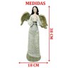 Estatueta Anjo Pombinha Branca Enfeite em Resina Natal 38cm - 2