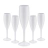 Kit 5 Taças Espumante Champanhe Vinho Formaturas Copo Evento Branco - 1