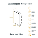 Ver imagem 6 de Rodapé Poliestireno Liso Preto 07cm Br 2,40m - Arquitech 50007 - Preto Vulcano