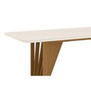 Ver imagem 5 de Mesa para Cozinha Adriana Sc46 + Tampo Madeirado Vidro Curvo 200x80cm Nature-off White - Henn