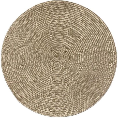 Kit 10 Americano Requinte Liso para Mesa Redondo 38cm Palha