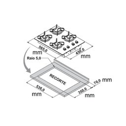 Cooktop 4 Bocas Essencial á Gás Bivolt Itatiaia Preto - 8 Cooktop 4 Bocas Essencial á Gás Bivolt Itatiaia Preto - 8