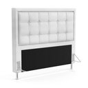 Ver imagem 1 de Cabeceira Taurus 140 para Cama de Casal A-013 Couro Branco Aradecor