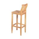 Ver imagem 2 de Banqueta Alta de Madeira Maciça Ripada com Encosto Confort