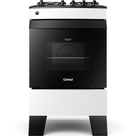 Fogão a Gás Cfo4zab 4 Bocas com Mesa Esmaltada, Branco Consul