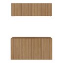 Ver imagem 5 de Conjunto Lavanderia Suspenso Multiuso Armário Aéreo e Balcão 4 Portas Multimóveis Mp5052 Rustic