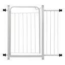 Ver imagem 1 de Portão Pet Grade Proteção 80cm Branco Criança Bebê Cachorro Cão com Extensor 20cm Itagold