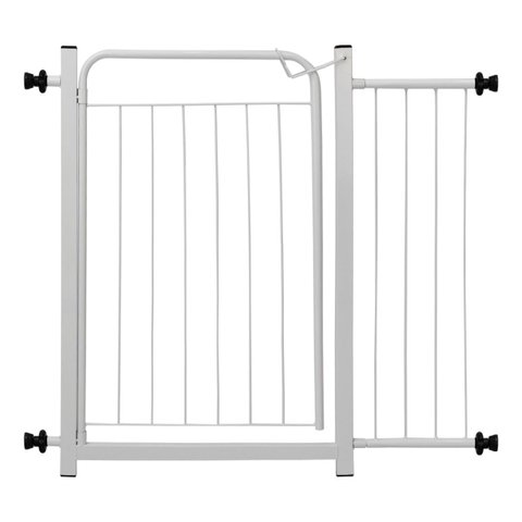 Portão Pet Grade Proteção 80cm Branco Criança Bebê Cachorro Cão com Extensor 20cm Itagold