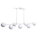 Ver imagem 1 de Lustre Pendente Figo 7 Globos Esfera De Vidro: Cor Branco