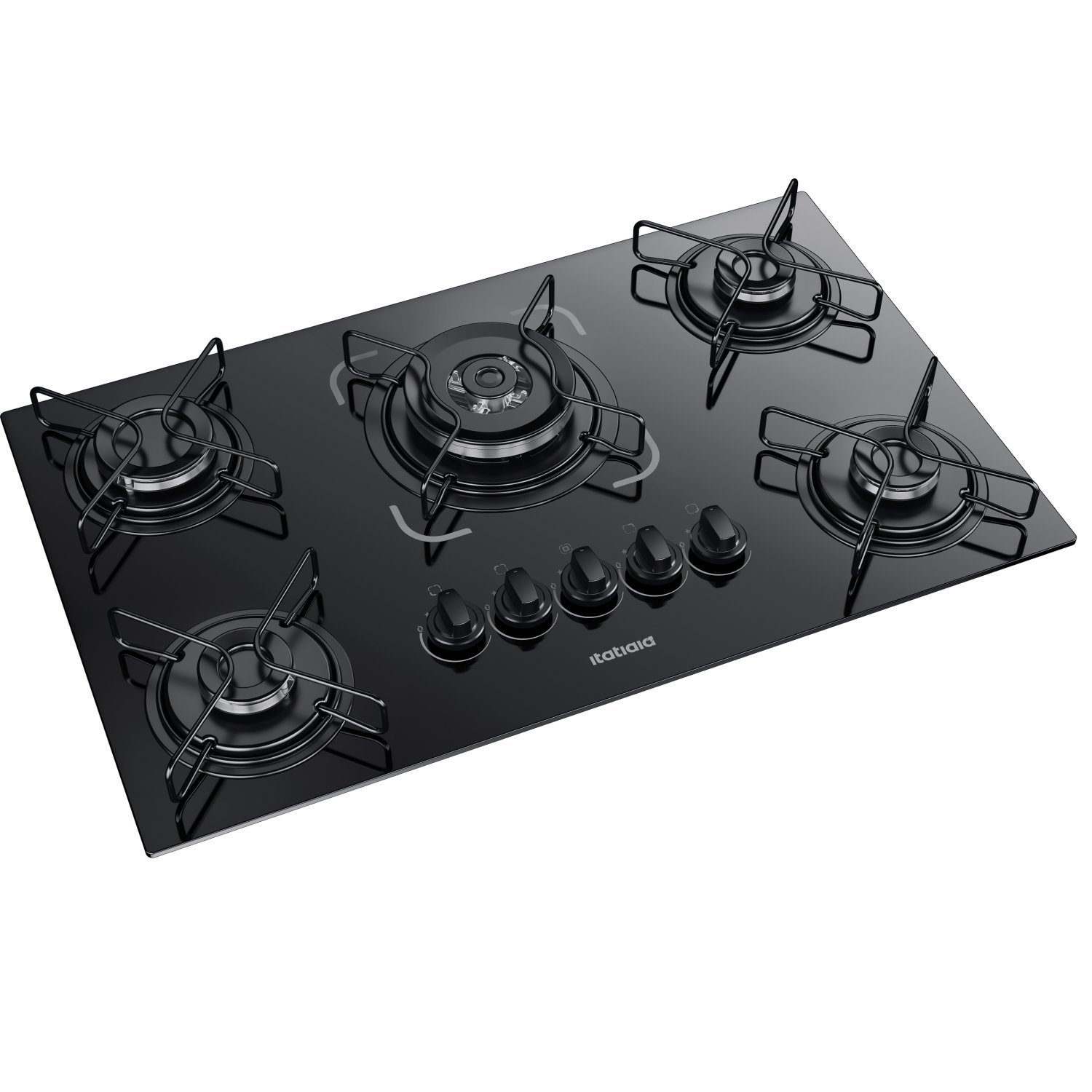 Cooktop 5 Bocas Essencial á Gás Tripla Chama Bivolt Itatiaia Preto