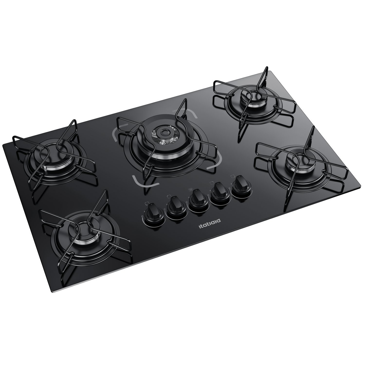 Cooktop 5 Bocas Essencial á Gás Tripla Chama Bivolt Itatiaia Preto - 6