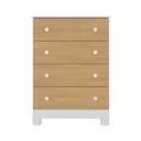 Ver imagem 5 de Cômoda Infantil 65cm com 4 Gavetas Allegra Multimóveis Mp4421 Branco/madeirado Branco/madeirado