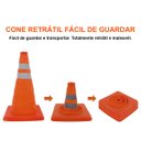 Ver imagem 3 de Cone Retratil Flexivel Kit 26 Uni Sinalizaçao Estrada Dobravel Alerta Obra Rodovia Segurança Emergen