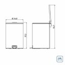 Ver imagem 4 de Lixeira 12l Pedal e Balde Interno Removível Inox Tramontina Cozinha Banheiro Escritório
