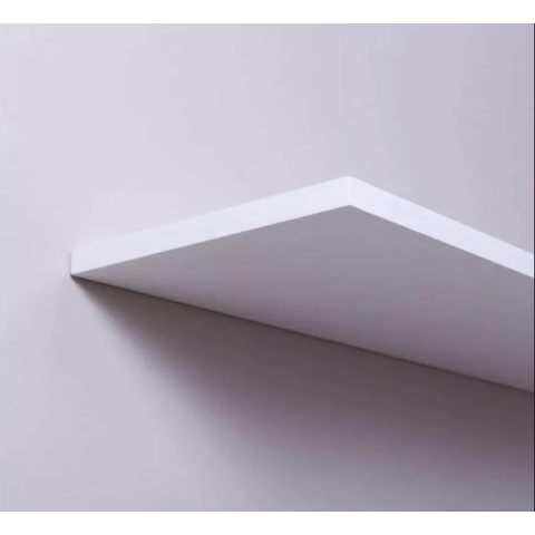 Prateleira Madeira Mdf Branca 90x20cm com Suporte Invisivel Flutuante Don Castro Decor Prateleira Fl