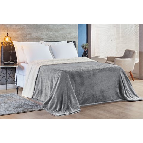 Coberta King Size Coberdrom Alaska Dupla Face Super Fofinha E Grossa