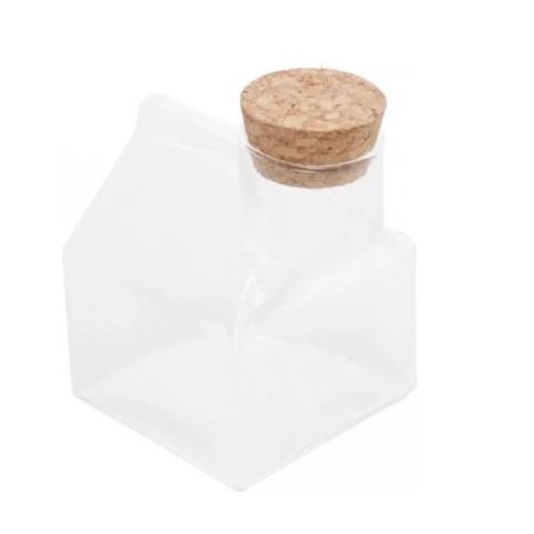 Garrafa De Leite De Vidro C/ Tampa Cortiça - 350ml Wolff