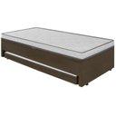 Ver imagem 1 de Cama Box Conjugada Solteiro 88x188 c/ Baú e Cama Auxiliar Maya Marrom