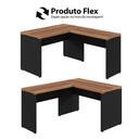 Ver imagem 7 de Mesa em L Escrivaninha 1,20m X 1,50m Escritório F5 Office Cor:nogal com Preto