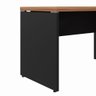 Mesa em L Escrivaninha 1,20m X 1,50m Escritório F5 Office Cor:nogal com Preto - 6