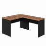Mesa em L Escrivaninha 1,20m X 1,50m Escritório F5 Office Cor:nogal com Preto - 3