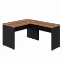 Ver imagem 3 de Mesa em L Escrivaninha 1,20m X 1,50m Escritório F5 Office Cor:nogal com Preto