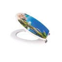 Ver imagem 4 de Tampa Sanitaria Oval Decorada Almofadada Universal Macia Assento de Vaso para Banheiro Privada e Cas