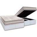 Ver imagem 1 de Conjunto Box Baú Queen: Colchão Espuma Paropas D33 D45/ Pro Sono Double Face Prata + Base Crc