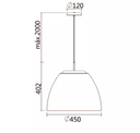 Ver imagem 2 de Pendente Hope Algodao Il.direta/indireta 32w 3000k 2400lm D45xa40cm Cabo 2m Biv Spotline