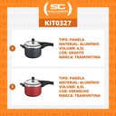 Ver imagem 2 de KIT - 2 Panelas de Pressão 4,5 Vancouver 1 Grafite + 1 Vermelha - Tramontina