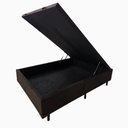 Ver imagem 7 de Base Cama Box com Baú Solteiro, Queen, Casal, King Corino Marrom - Marrom - Casal