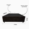 Base Cama Box com Baú Solteiro, Queen, Casal, King Corino Marrom - Marrom - Casal - 15