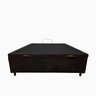 Base Cama Box com Baú Solteiro, Queen, Casal, King Corino Marrom - Marrom - Casal - 3