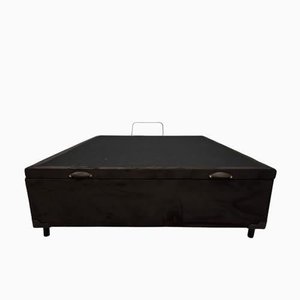 Base Cama Box com Baú Solteiro, Queen, Casal, King Corino Marrom - Marrom - Casal