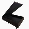 Base Cama Box com Baú Solteiro, Queen, Casal, King Corino Marrom - Marrom - Casal - 12