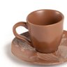 Jogo de 6 Xícaras de Café com Pires Orgânico Florear - Terracota - 2