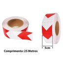 Ver imagem 4 de Faixa Refletiva 25 Metros Segurança Seta Sinalizaçao Kit 45 Uni Via Publica Caminhao Estrada Automot