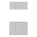 Ver imagem 5 de Conjunto Lavanderia Suspenso Multiuso Armário Aéreo e Balcão 3 Portas Multimóveis Mp5049 Branco