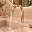 Ver imagem 7 de Torneira Laguna Dourado Escovado Baixa Aço Inox 304 Goldenx
