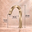 Ver mais imagens de Torneira Laguna Dourado Escovado Baixa Aço Inox 304 Goldenx