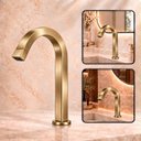 Ver imagem 1 de Torneira Laguna Dourado Escovado Baixa Aço Inox 304 Goldenx