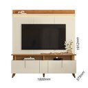 Ver imagem 3 de Estante Home para TV 70 Polegadas 191,2x180cm Petropolis 1.8 Off White Canela