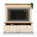 Ver imagem 5 de Estante Home para TV 70 Polegadas 191,2x180cm Petropolis 1.8 Off White Canela